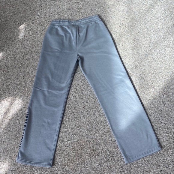 Youth Large Under Armour Coldgear Pants Grey Bottoms Sweatpants - Picture 3 of 5